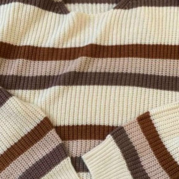 Multi color Stripes Knit Oversized Sweater Lounge - Picture 6 of 8
